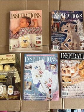 Inspirations Embroidery Magazine 1992, 1998, 2001, 2002